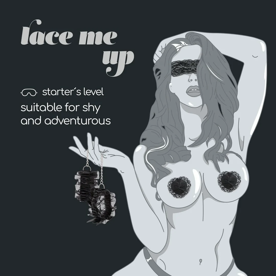 LoversPremium Lace Me Up zestaw koronkowy do zmysłowych akcentow czarny — zdjęcie 6