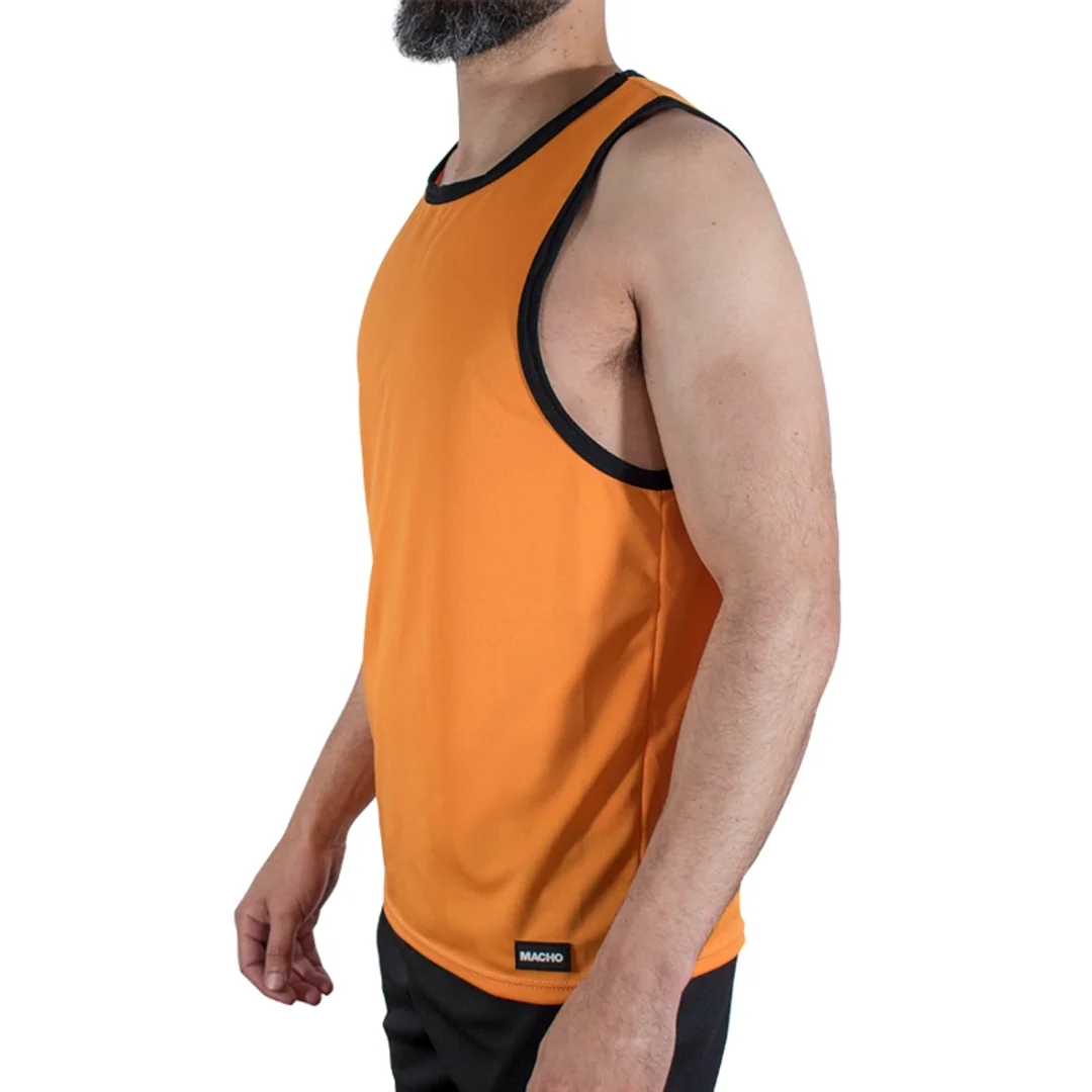 MACHO CMV005 Pomarańczowa koszulka sportowa L/XL oddychająca — zdjęcie 2
