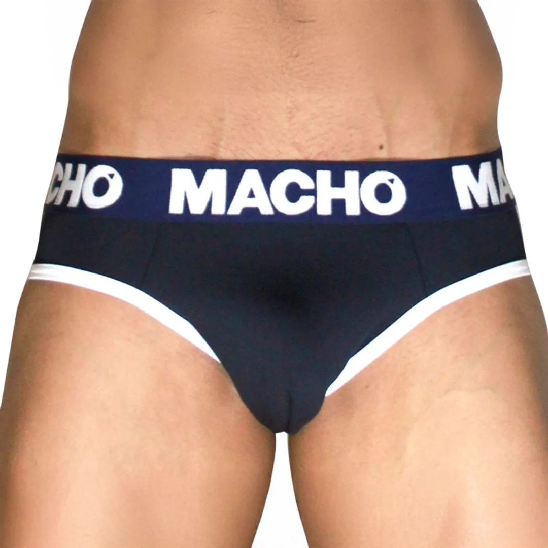 MACHO MCH008 Klasyczne slipy męskie granatowe XL Lycra push-up — zdjęcie 2