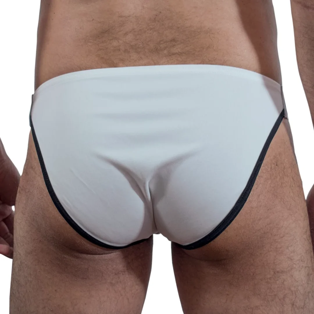 MACHO MCH009 Biała okładzina slipy męskie S push-up Lycra — zdjęcie 3