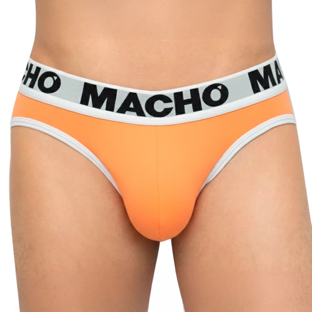 MACHO MCH012 Slip męski pomarańczowy L Lycra push-up — zdjęcie 2