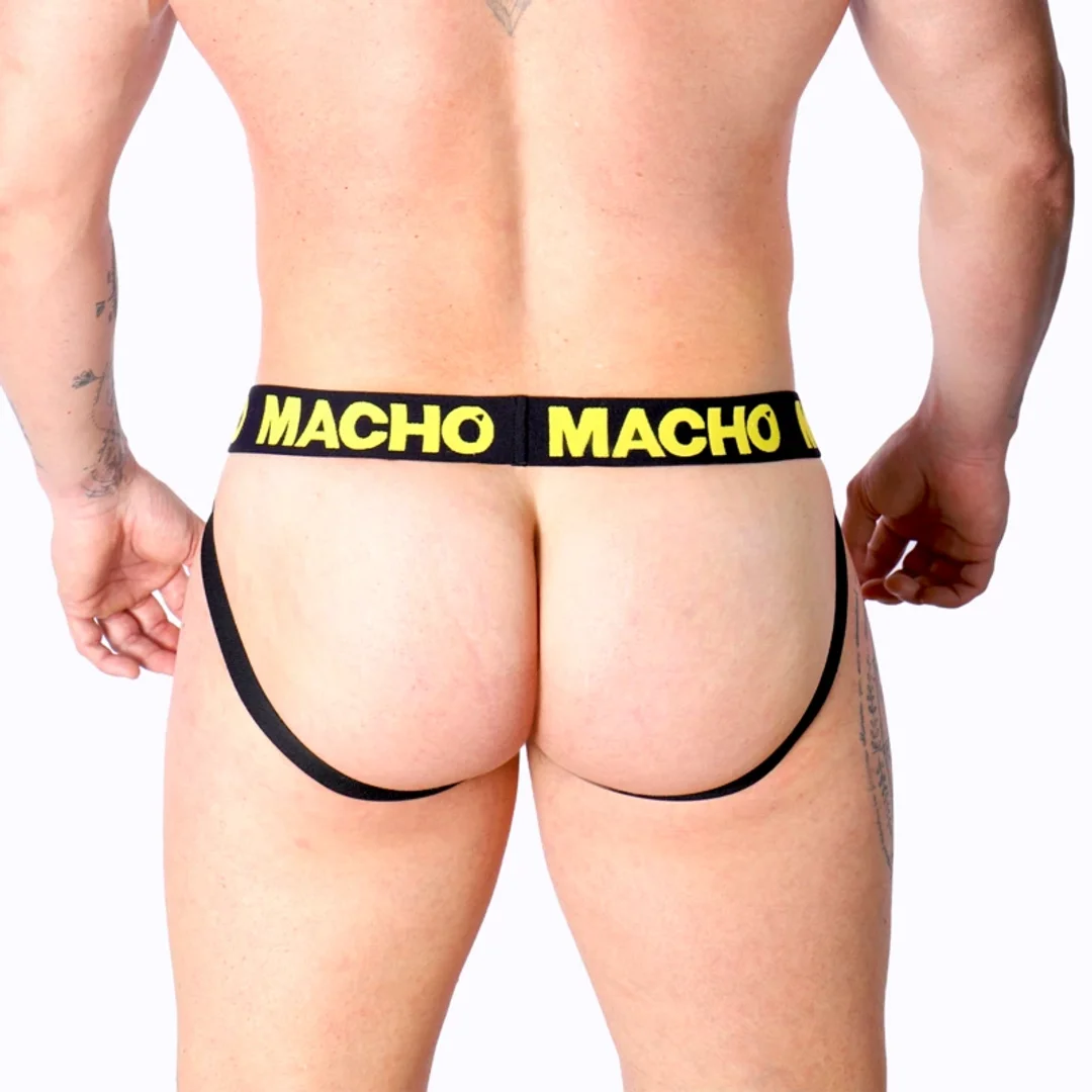 MACHO MX25A Jockstrap Lycra żołty S - sportowa bielizna męska — zdjęcie 4