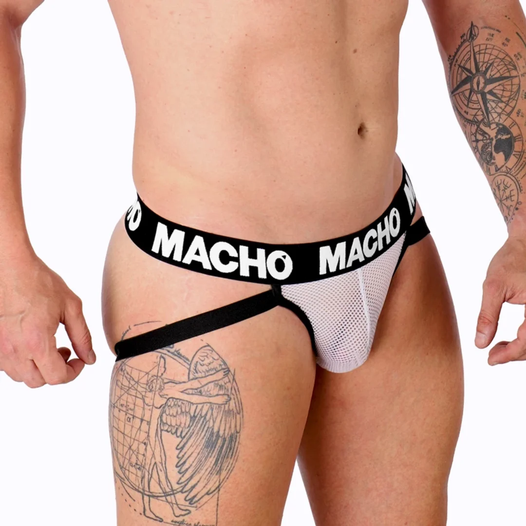 Macho MX26X1 Jock Grid biały S - siateczkowy jockstrap sportowy — zdjęcie 2