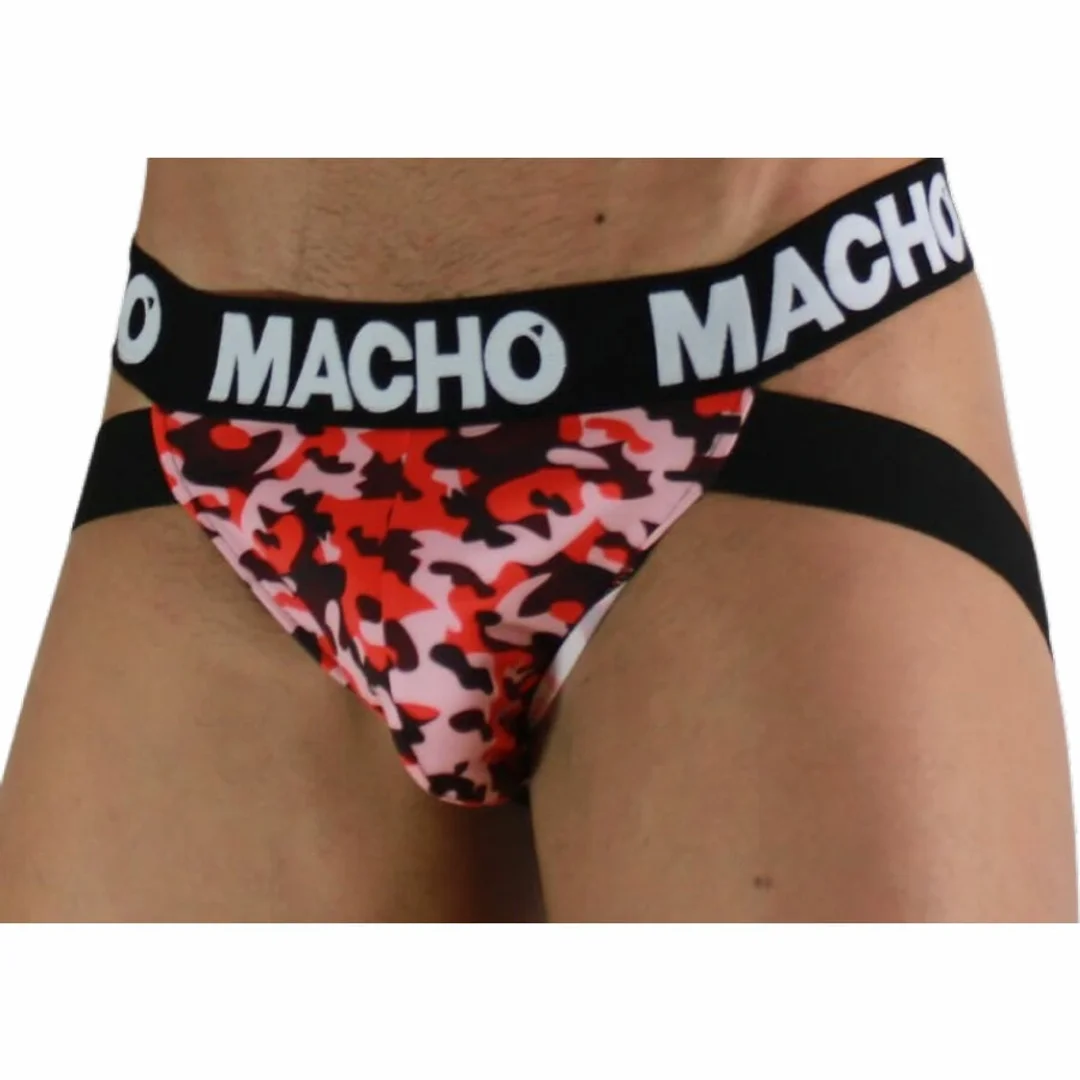 MACHO MX28MR Jockstrap Military Red XL - anatomiczny, oddychający — zdjęcie 2