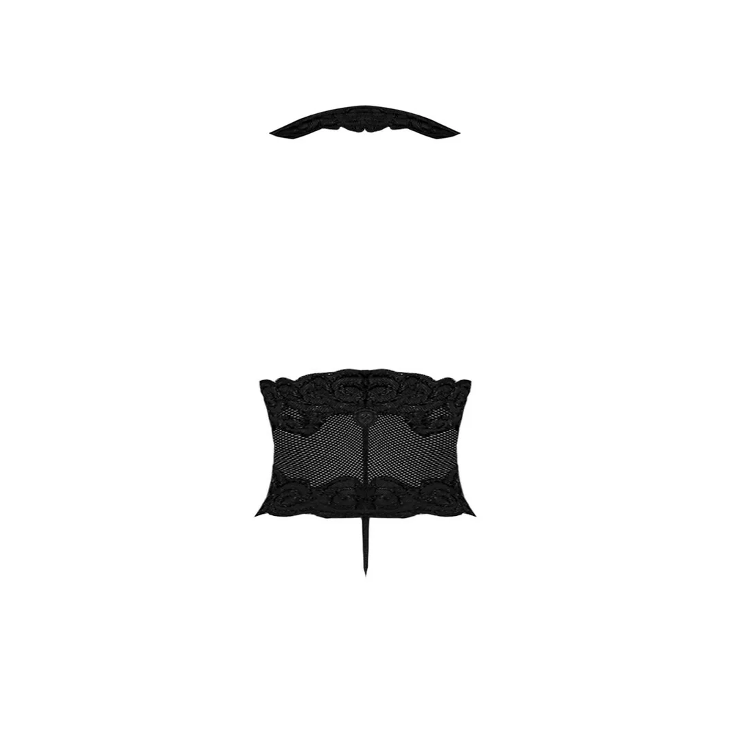 Magic Silk Exposed Body z głębokim dekoltem halter czarny S/M — zdjęcie 6
