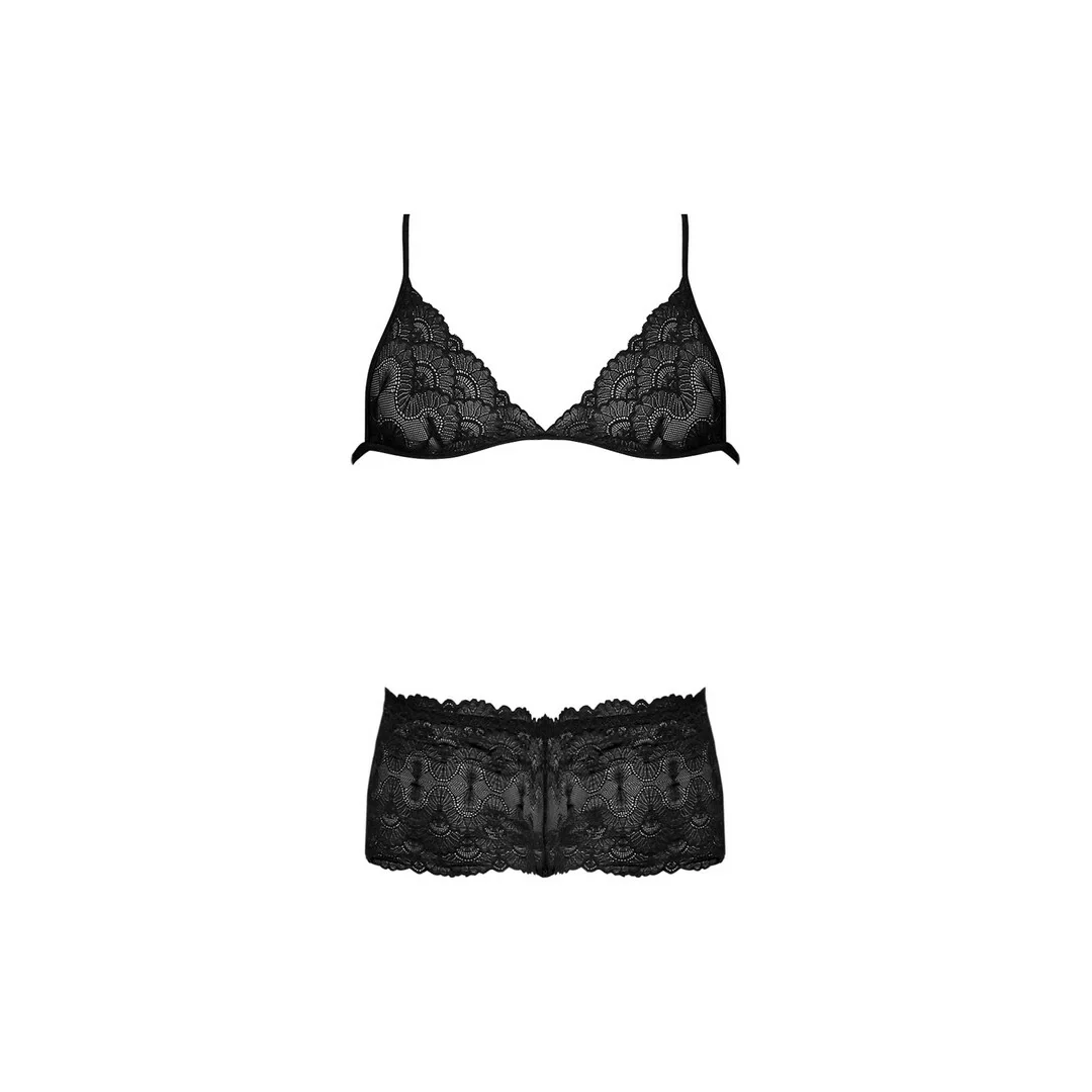 Magic Silk Exposed komplet Cheeky L/XL - koronka, trojkątny biustonosz — zdjęcie 5