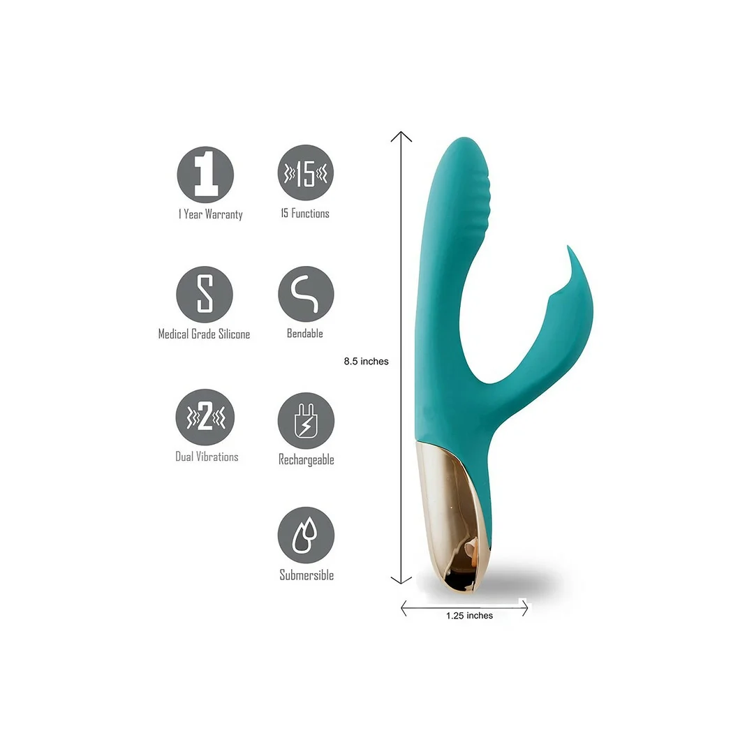 Maia Skyler Rabbit Vibrator elastyczny silikonowy model fioletowy — zdjęcie 4