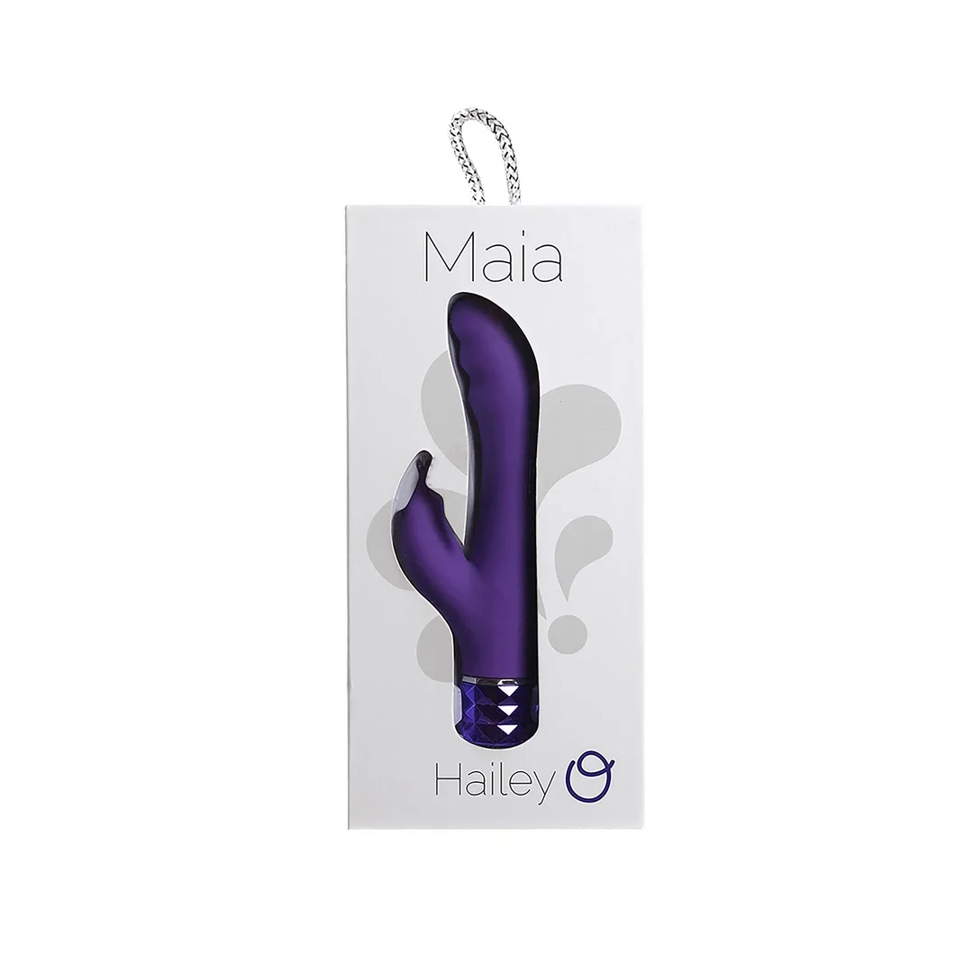 Mala Toys Hailey - silikonowy masażer dwupunktowy, USB, 10 trybow — zdjęcie 2