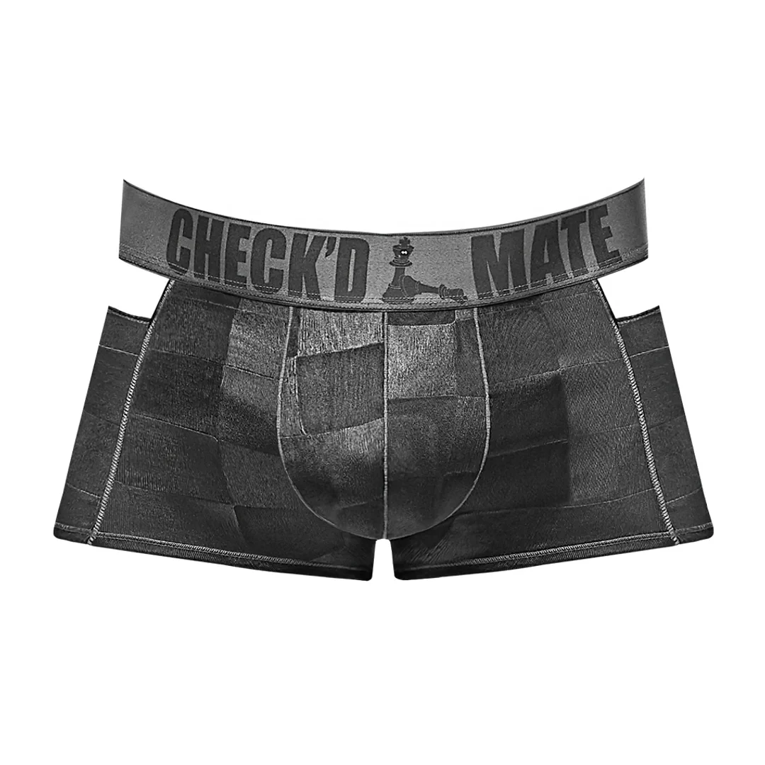 Male Power Check'd Mate szorty z wycięciami i szachownicą S — zdjęcie 4