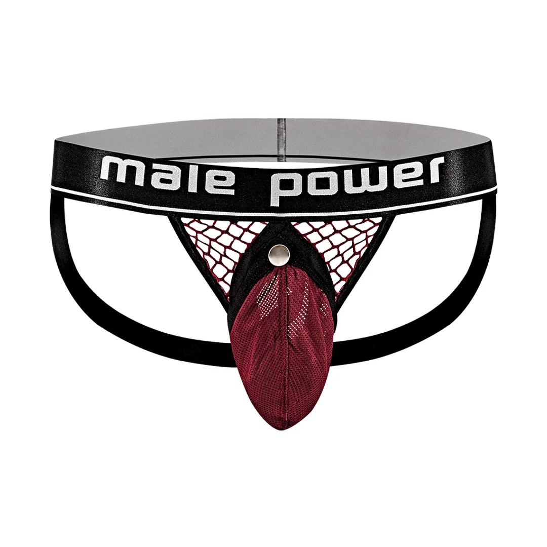 Male Power Cock Pit Net Elastyczne Majtki z Kieszenią i Otwartym Tyłem L — zdjęcie 5