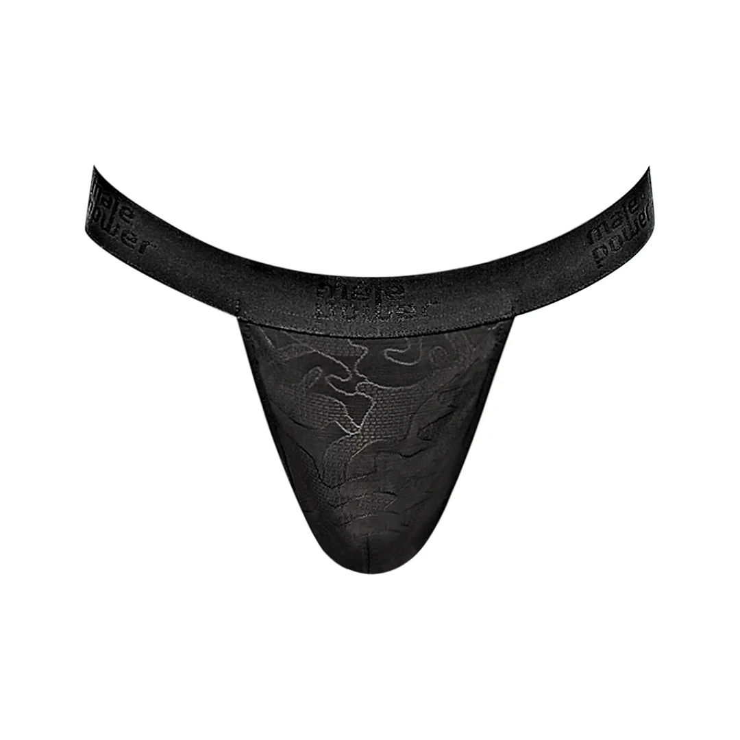 Male Power Micro V Stringi męskie czarne z elastyczną wstawką V — zdjęcie 5