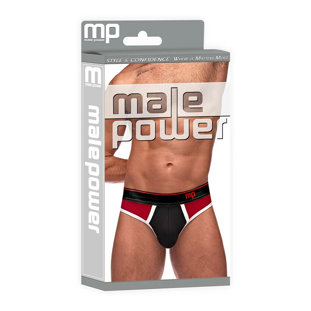 Male Power Retro Sport Panelowe Stringi Męskie Kolorowe Akcenty L — zdjęcie 2