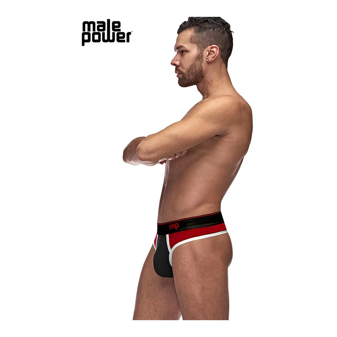 Male Power Retro Sport Panelowe Stringi Męskie Kolorowe Akcenty L — zdjęcie 3
