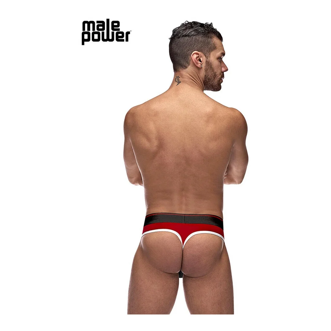 Male Power Retro Sport Panelowe Stringi Męskie Kolorowe Akcenty L — zdjęcie 4