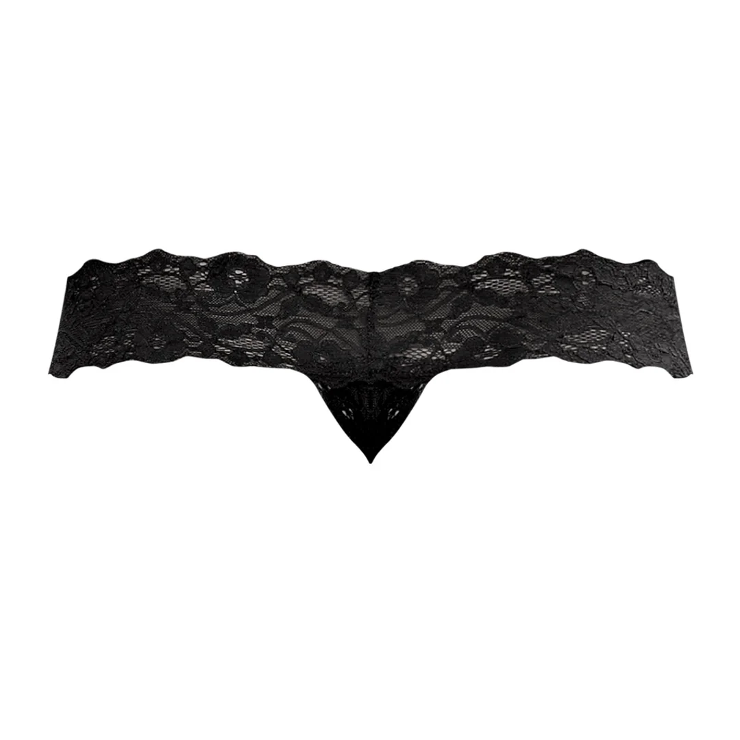 Male Power Scandal-Lace Stringi męskie z koronką L/XL czarne — zdjęcie 6