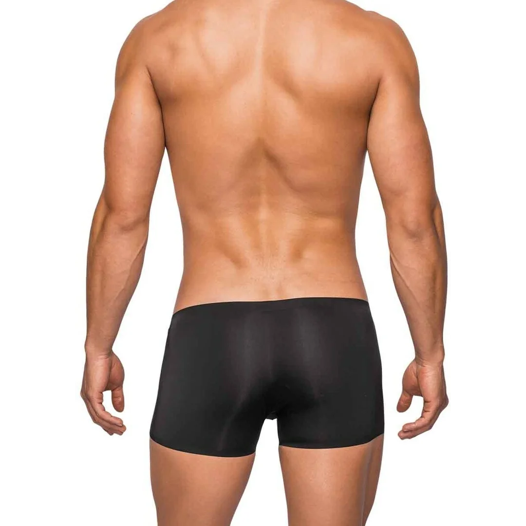 Male Power Seamless Sleek S szorty męskie z niskim stanem czarne — zdjęcie 5