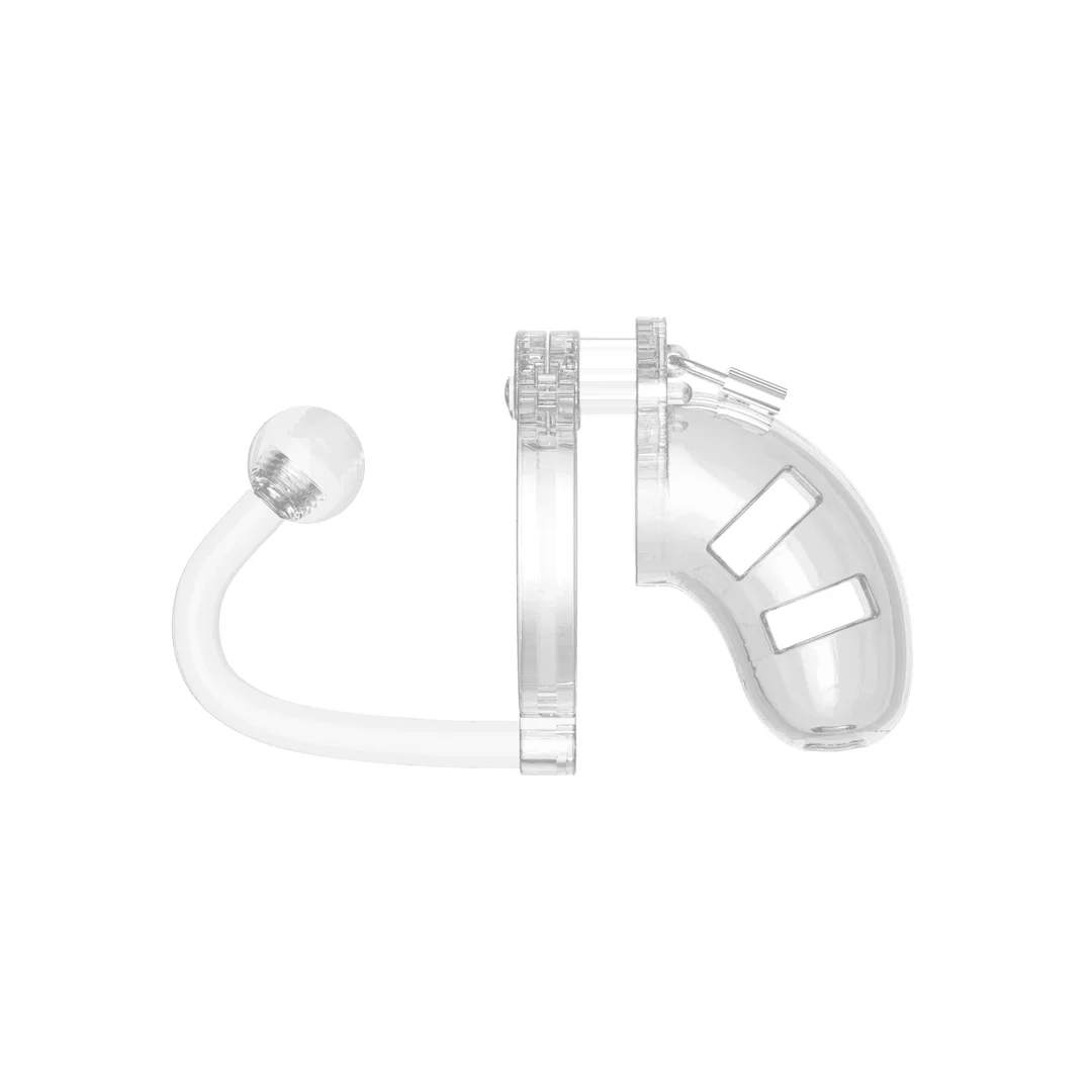 ManCage Chastity System z plugiem 9 cm, poliwęglan, regulacja rozmiaru — zdjęcie 3