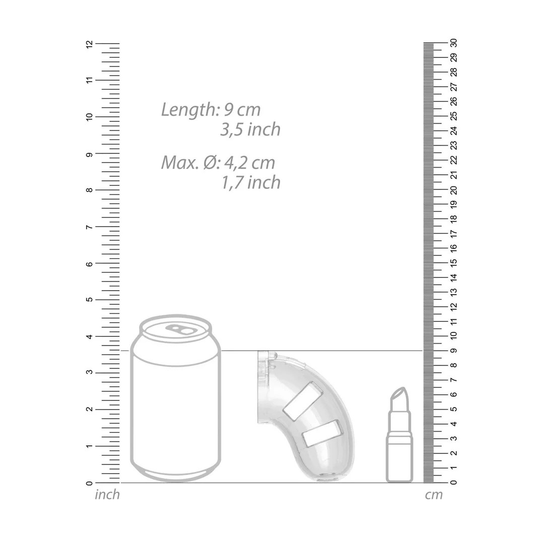 ManCage Chastity System z plugiem 9 cm, poliwęglan, regulacja rozmiaru — zdjęcie 7
