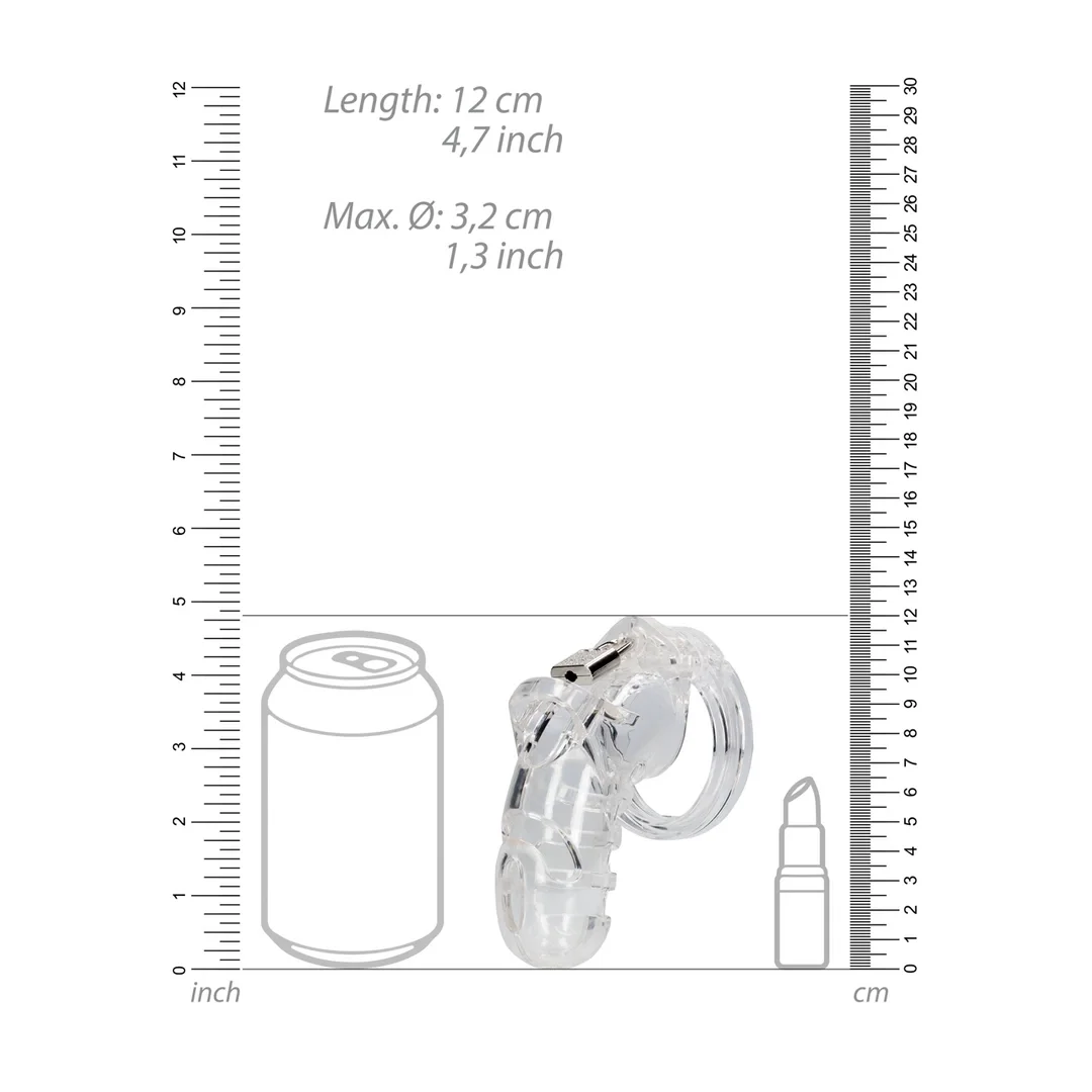 ManCage Model 11 Transparentny System Kontroli 11,5 cm Poliwęglan — zdjęcie 6