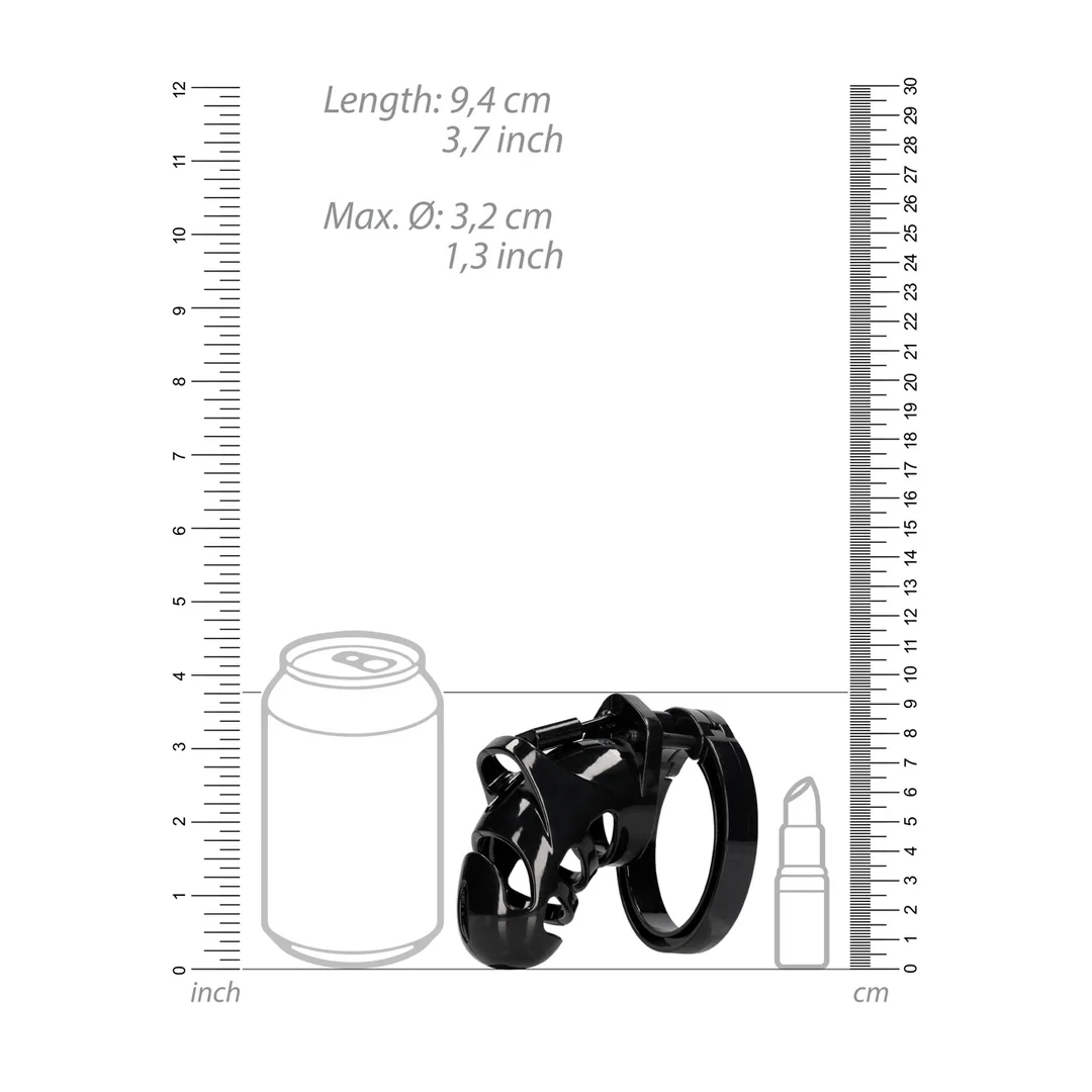 ManCage Model 9 cm - Anatomiczna klatka z poliwęglanu z wentylacją — zdjęcie 6