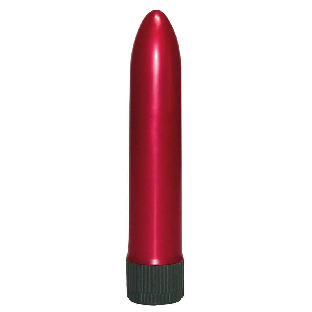 Mandy Mystery Baby Vibe Mini Wibrator Czerwony Metaliczny 13cm — zdjęcie 2