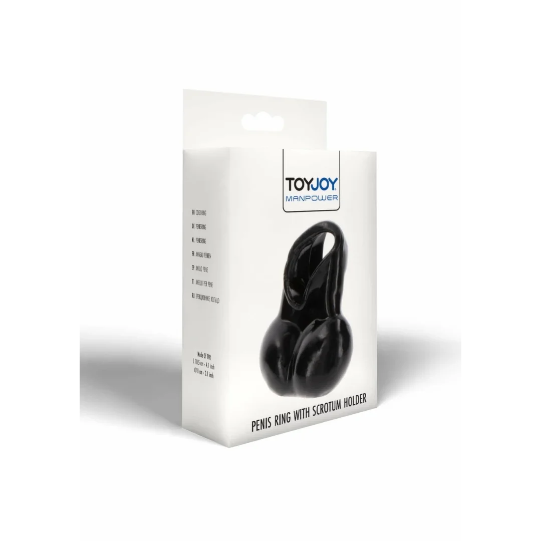 Manpower by TOYJOY - Pierścień anatomiczny z uchwytem, elastyczny TPR — zdjęcie 3