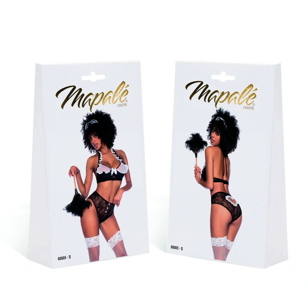 Mapale Kostium French Maid XL z falbankami i opaską — zdjęcie 2