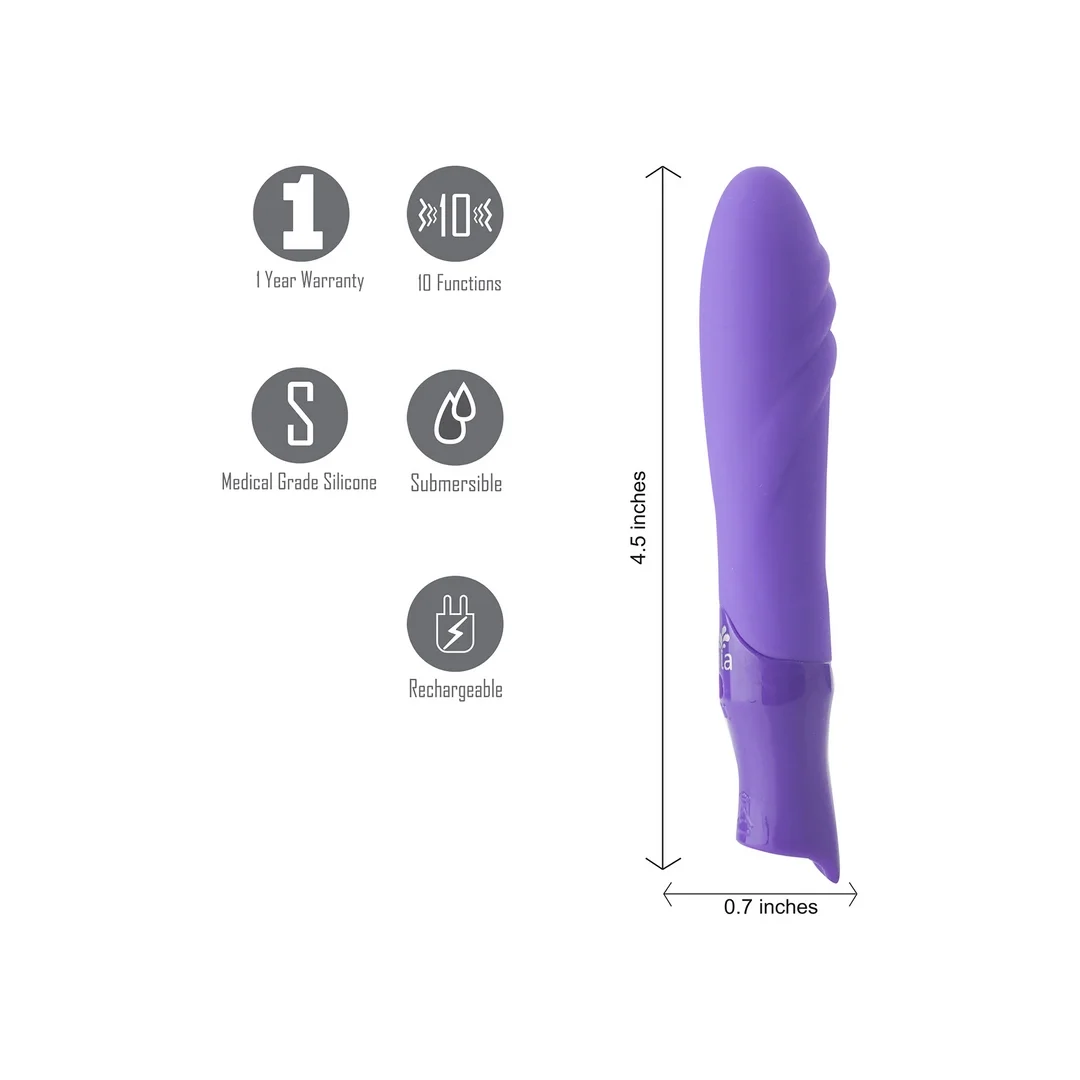 Margo Silicone - Wibrator silikonowy 10 trybow, miękka powierzchnia — zdjęcie 5