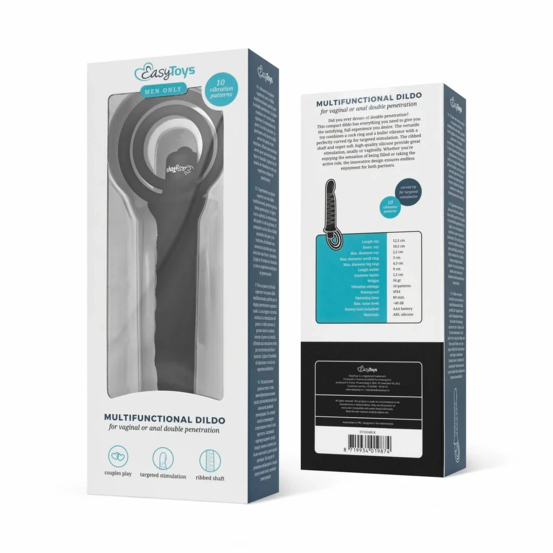 Men Only - System wibracyjny z pierścieniem, 10 trybow, czarny — zdjęcie 7