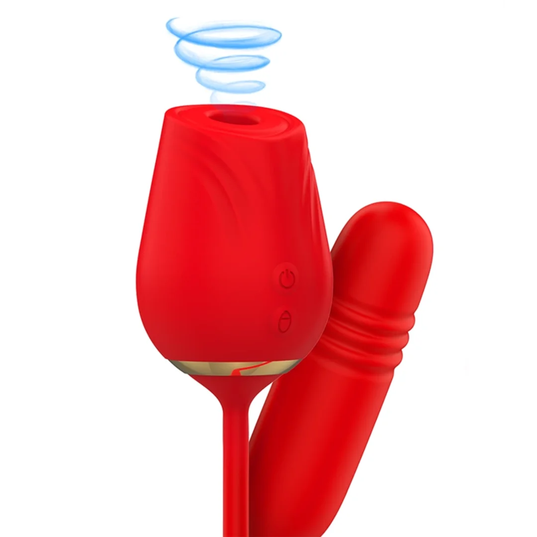 MIA Amalfi Double Pleasure Wand - silikonowy masażer z falami i funkcją ruchu — zdjęcie 3
