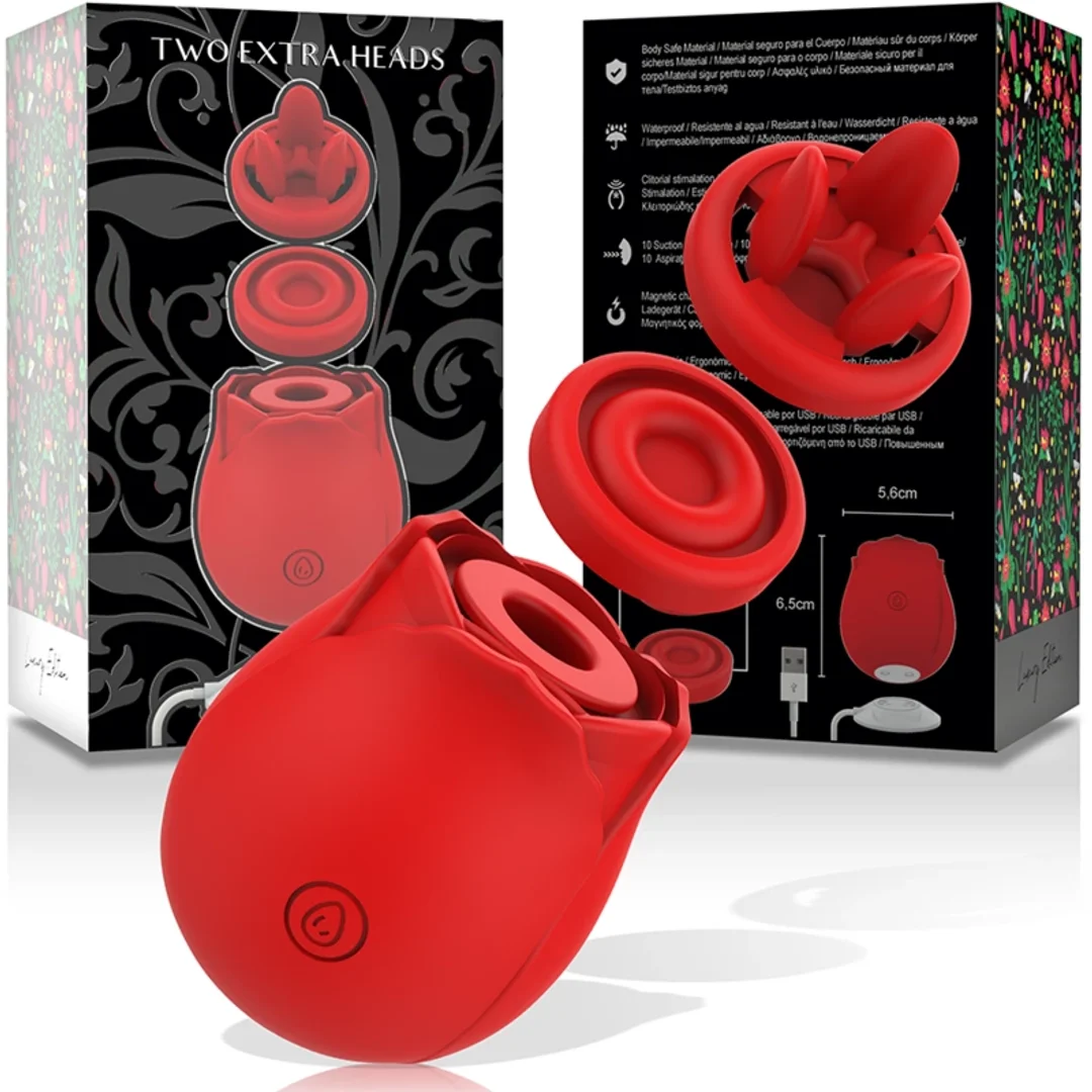 MIA Rose 2.0 Dwugłowicowy stymulator impulsowy IPX6 silikonowy rożowy — zdjęcie 2
