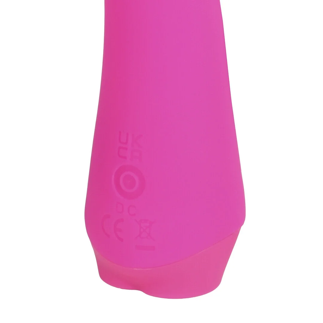 Mini Curved Rabbit Vibrator Pink - masażer dwusilnikowy silikonowy — zdjęcie 6