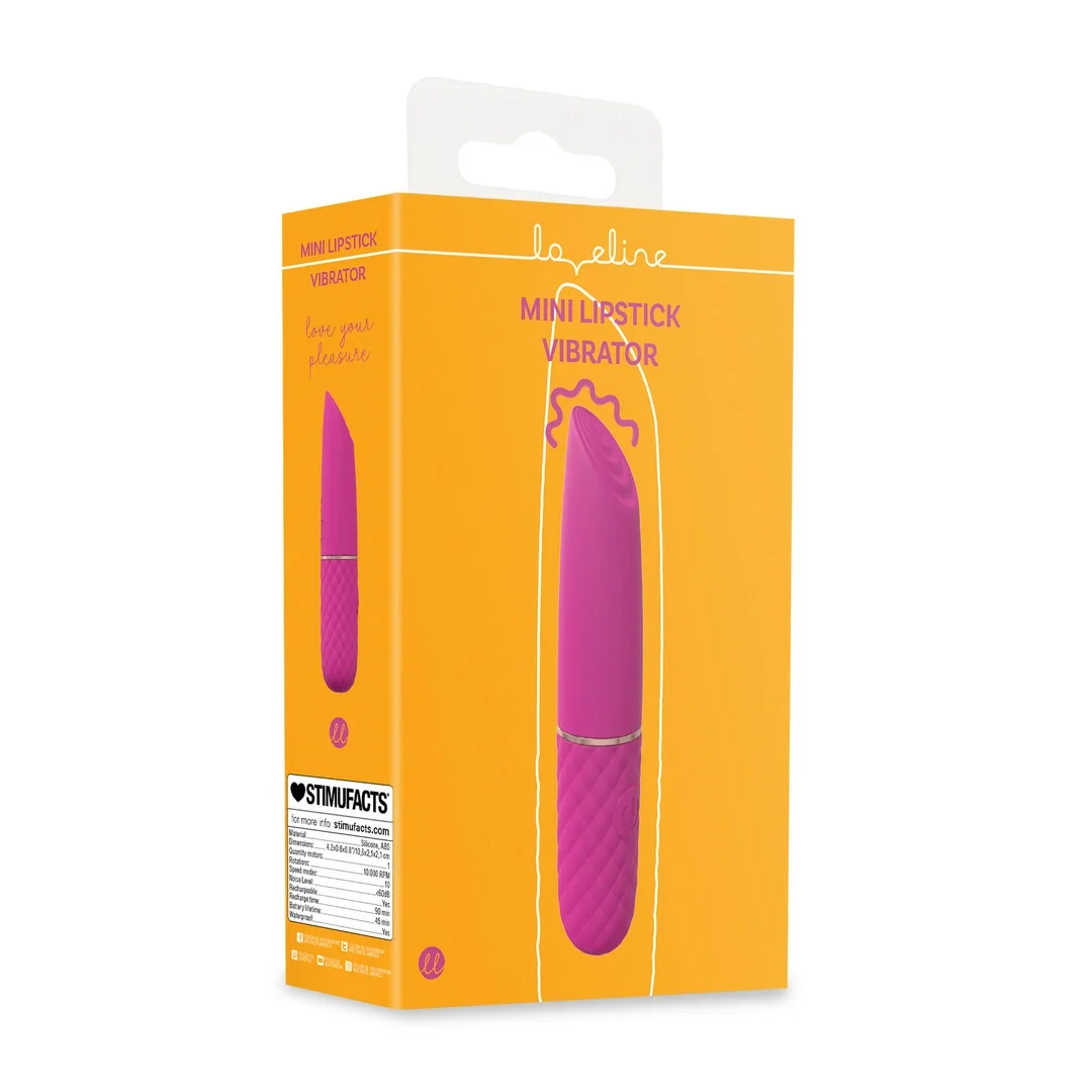 Mini Lipstick Vibrator Pink - kompaktowy masażer silikonowy 10 trybow — zdjęcie 2