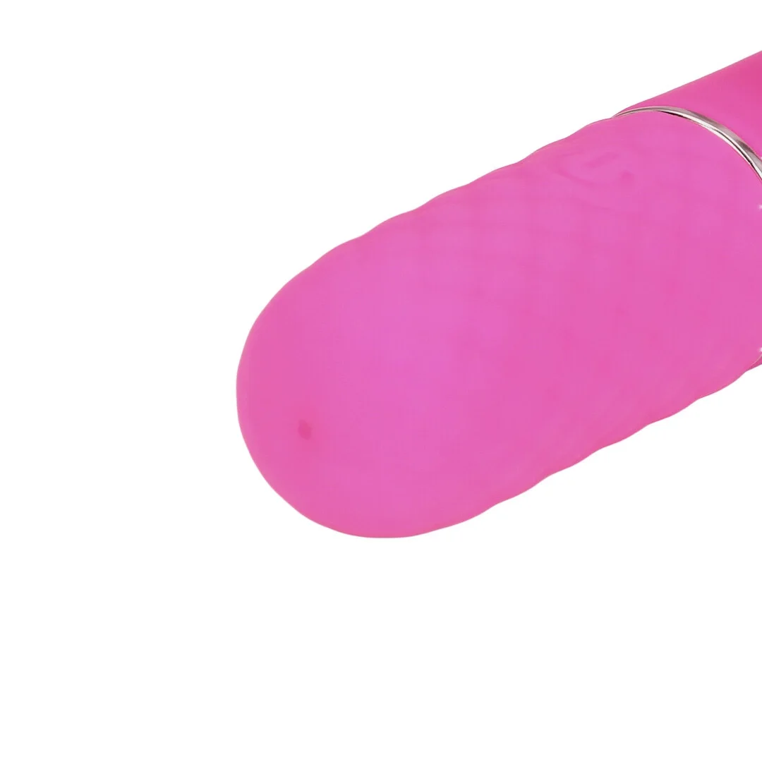 Mini Rabbit Vibrator Pink - kompaktowy masażer dwustrefowy, silikonowy — zdjęcie 5
