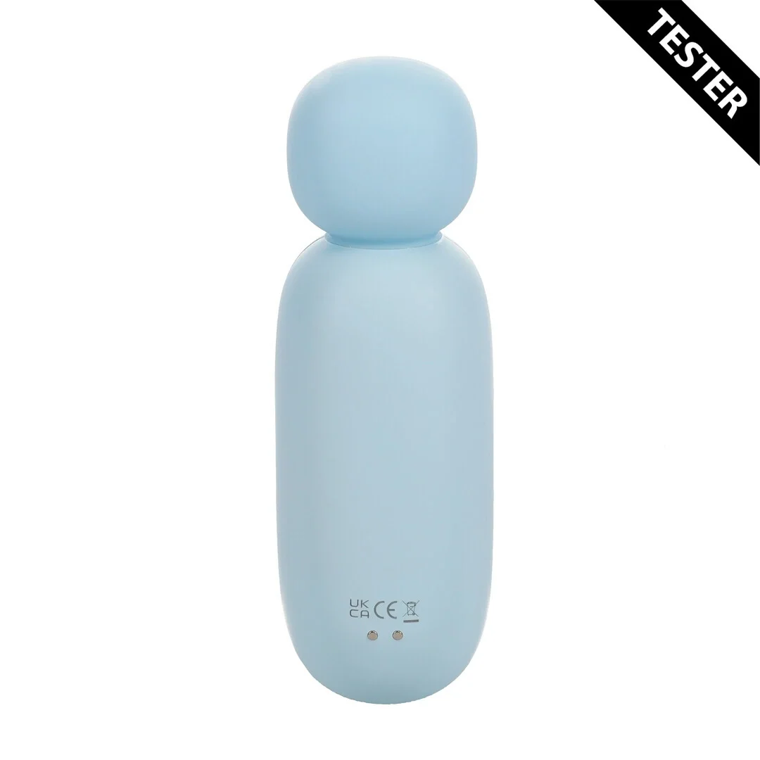 Mochi Mini Chunky Wand Niebieski - Kompaktowy masażer silikonowy — zdjęcie 2