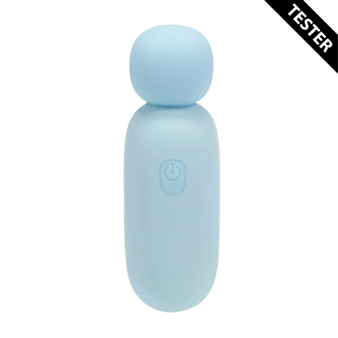 Mochi Mini Chunky Wand Niebieski - Kompaktowy masażer silikonowy — zdjęcie 3