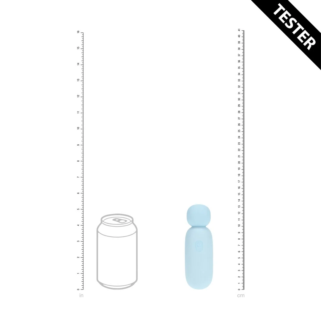 Mochi Mini Chunky Wand Niebieski - Kompaktowy masażer silikonowy — zdjęcie 5