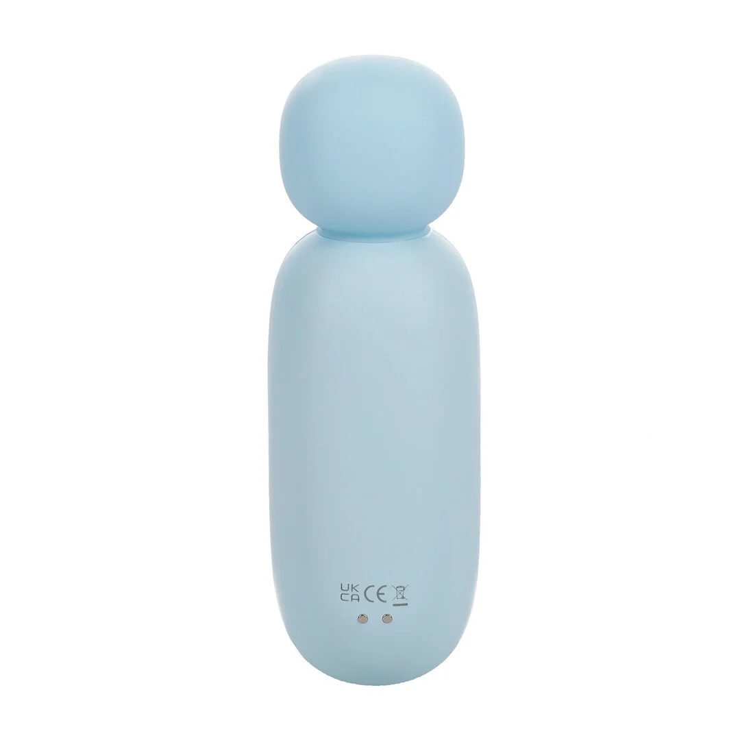 Mochi Mini Chunky Wand Vibrator Blue - kompaktowy masażer silikonowy — zdjęcie 3