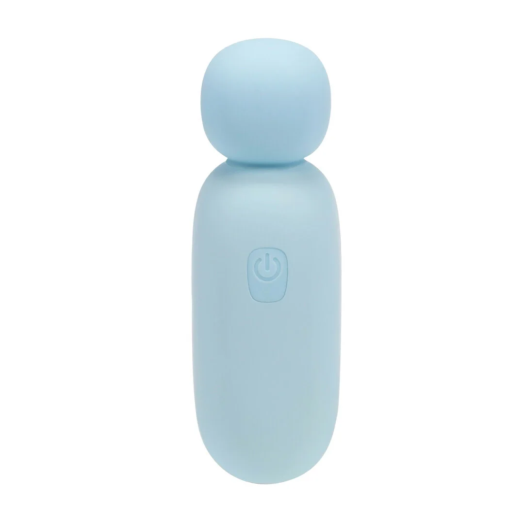Mochi Mini Chunky Wand Vibrator Blue - kompaktowy masażer silikonowy — zdjęcie 4