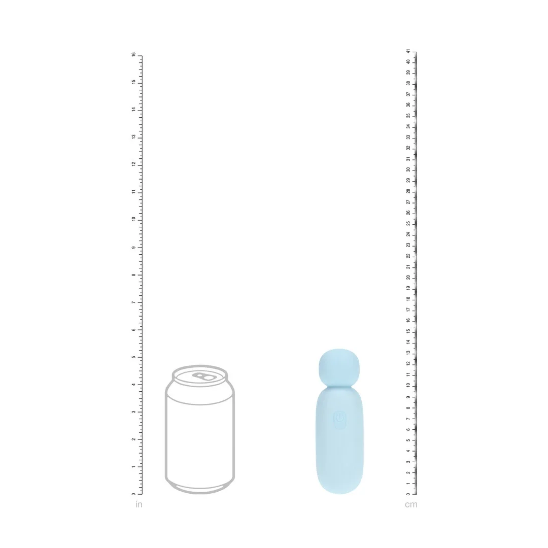 Mochi Mini Chunky Wand Vibrator Blue - kompaktowy masażer silikonowy — zdjęcie 6