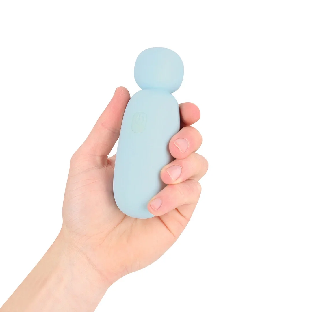 Mochi Mini Chunky Wand Vibrator Blue - kompaktowy masażer silikonowy — zdjęcie 7