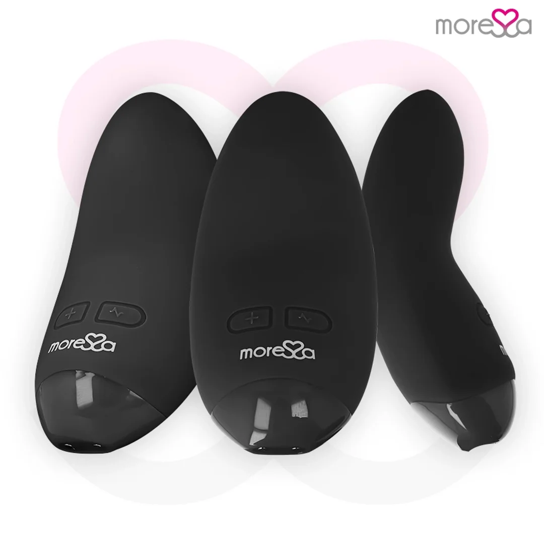 Moressa Blossom Black - kompaktowy masażer silikonowy, 6 trybow — zdjęcie 5