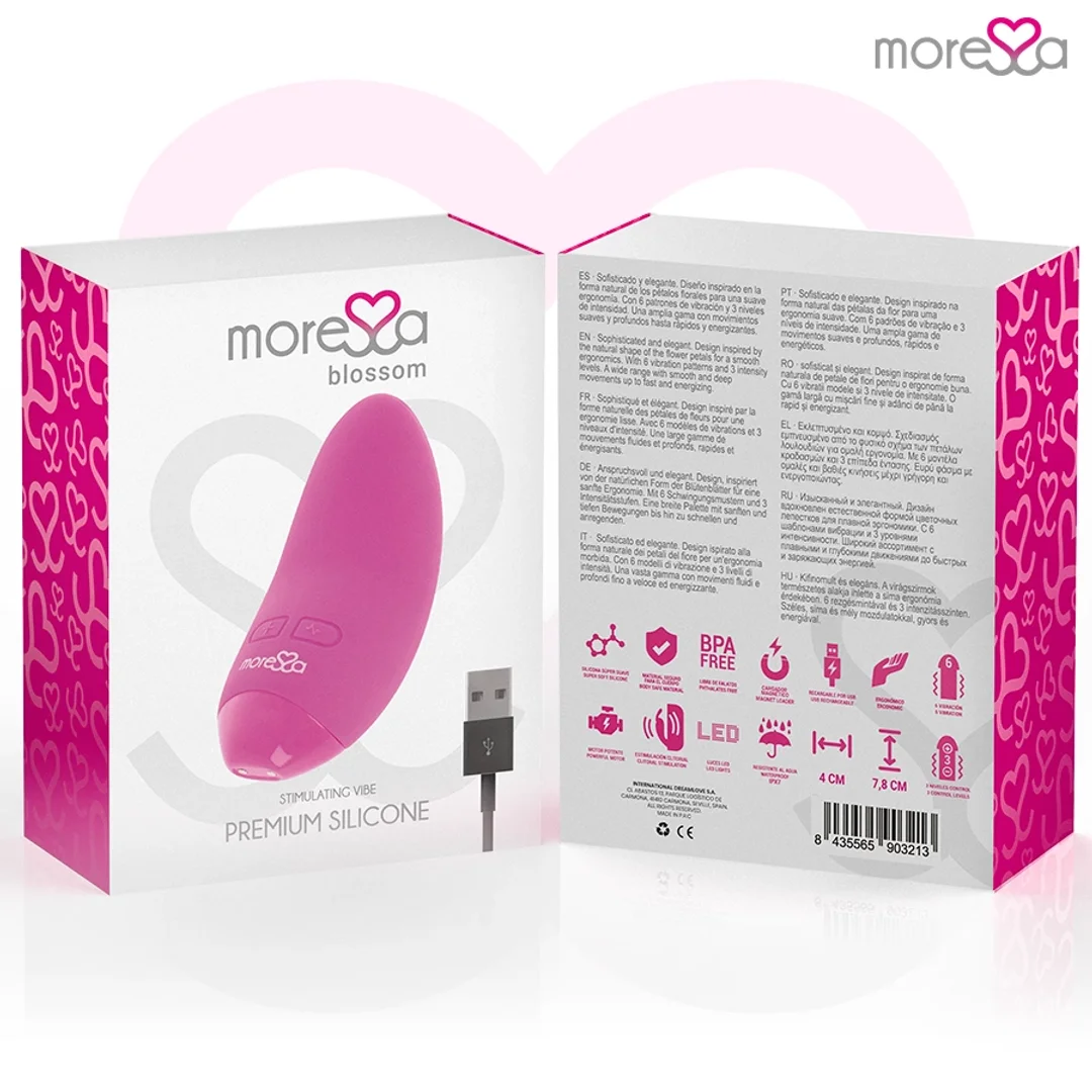 Moressa Blossom Mini Masażer Intymny Rożowy, 6 Trybow, IPX7, 78mm — zdjęcie 10