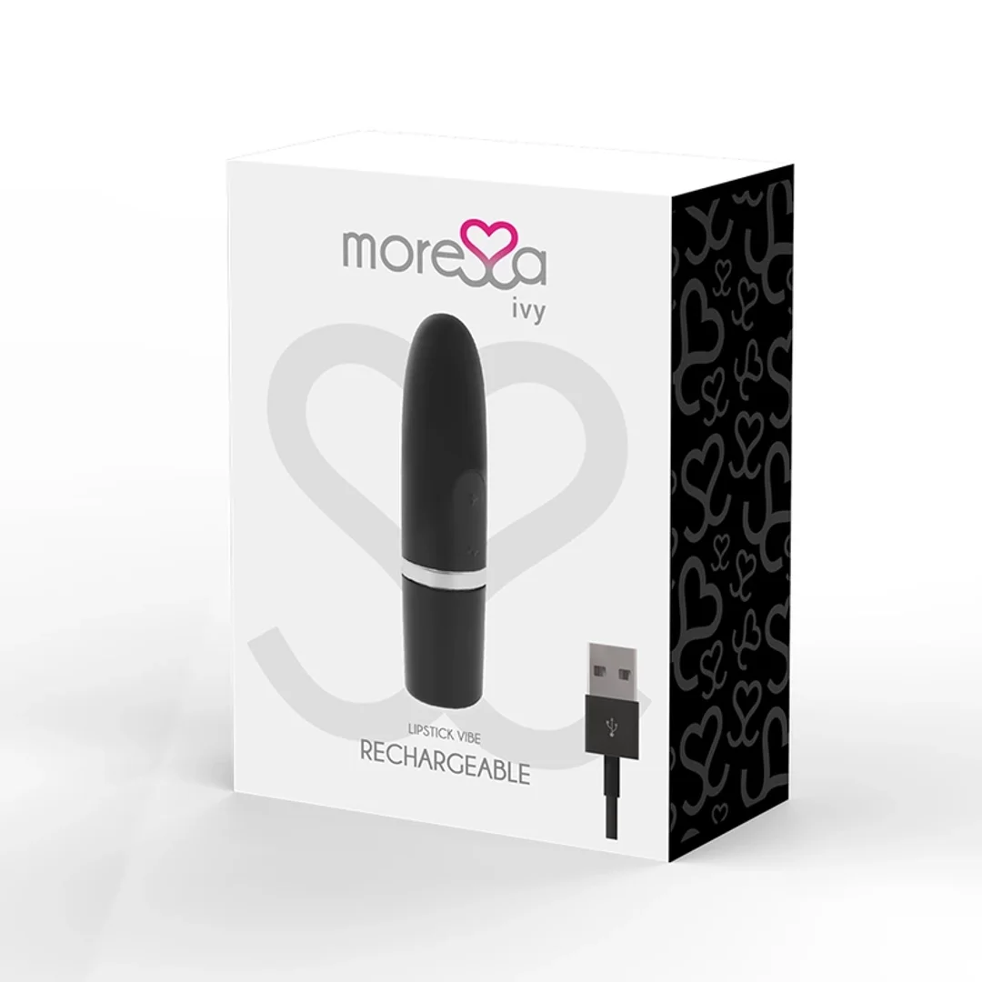 Moressa Ivy kompaktowy stymulator podrożny czarny, silikon medyczny — zdjęcie 3