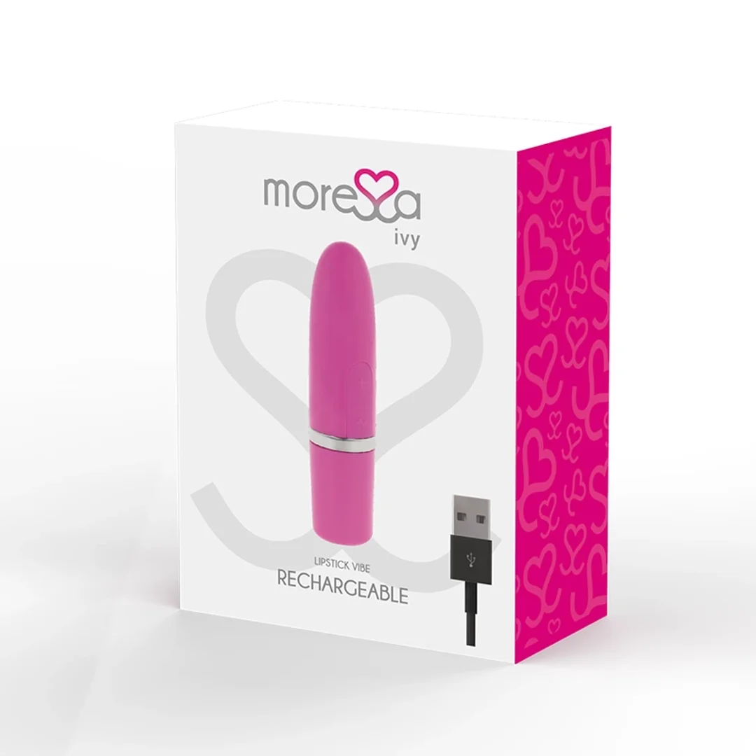 Moressa Ivy Pink - Kompaktowy stymulator podrożny 6 trybow, silikon medyczny — zdjęcie 3