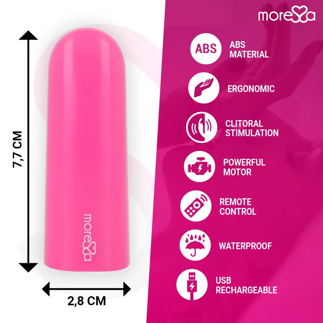 Moressa Ivy Pink - Kompaktowy stymulator podrożny 6 trybow, silikon medyczny — zdjęcie 7