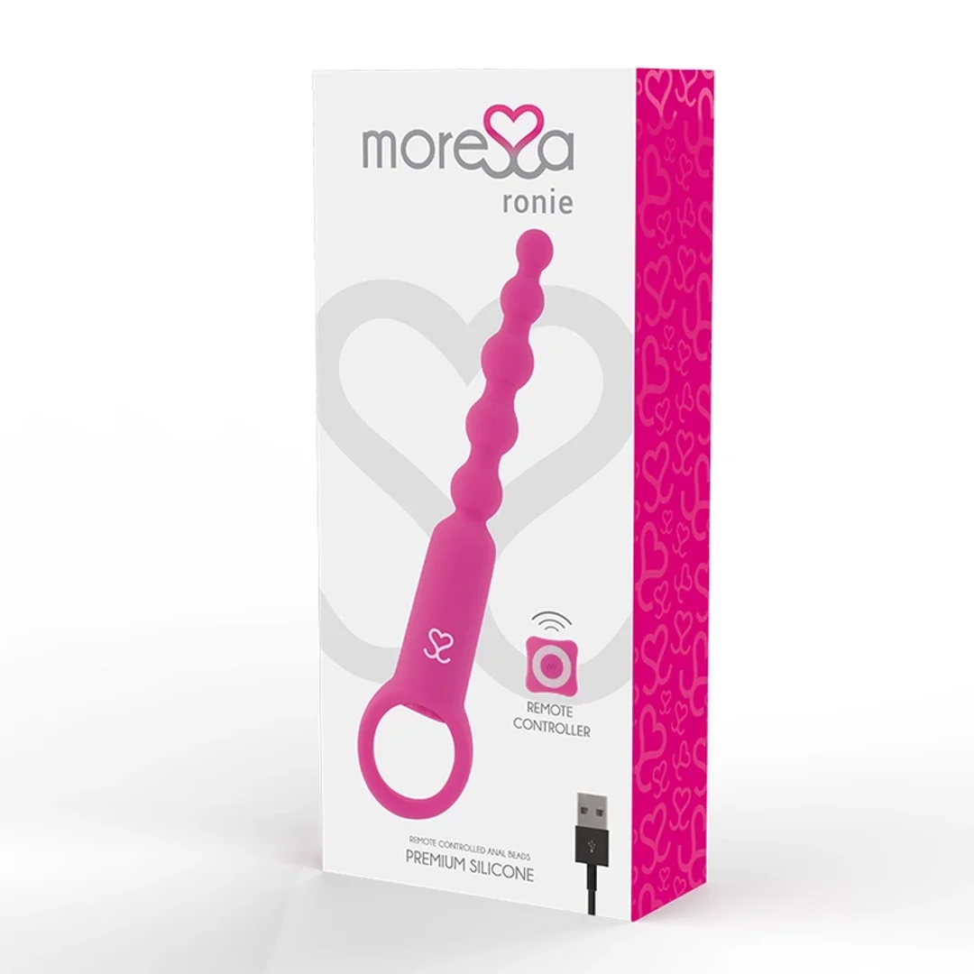 Moressa Ronie Beads Rożowy - Model z Pilotem, 7 Trybow, Silikon Medyczny — zdjęcie 3