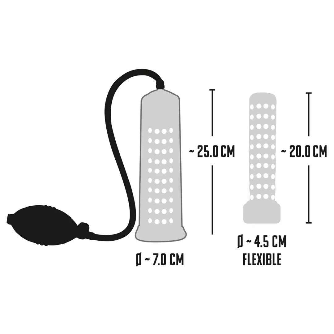 Mr. Boner Pompa Prożniowa Ręczna 25cm Skala Cylinder Silikonowy Rękaw — zdjęcie 5