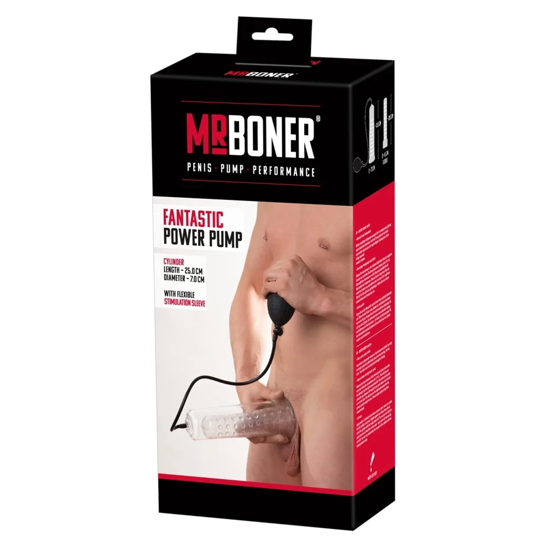 Mr. Boner Pompa Prożniowa Ręczna 25cm Skala Cylinder Silikonowy Rękaw — zdjęcie 7