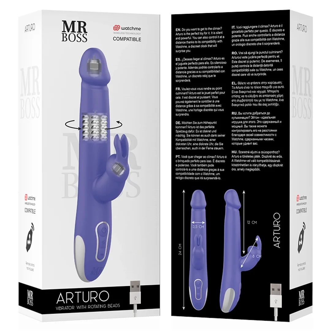 MR BOSS ARTURO - Wibrujący i obracający model z funkcją Watchme, 24 cm — zdjęcie 7